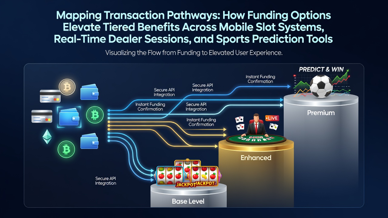 Übersicht über Transaktionswege in mobilen Glücksspielsystemen mit Fokus auf Slots, Live-Dealer und Sportwetten