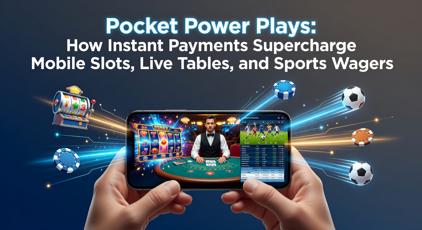 Smartphone mit blitzschnellen Zahlungen in einem mobilen Casino-App, umgeben von Slots, Live-Dealern und Wettquoten